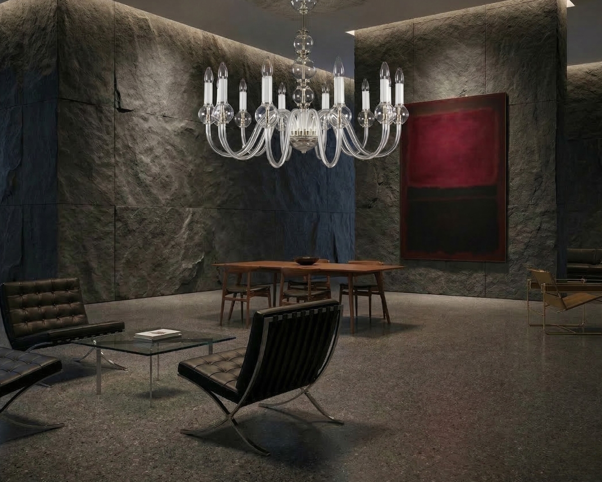 Duży szklany żyrandol EL4301200