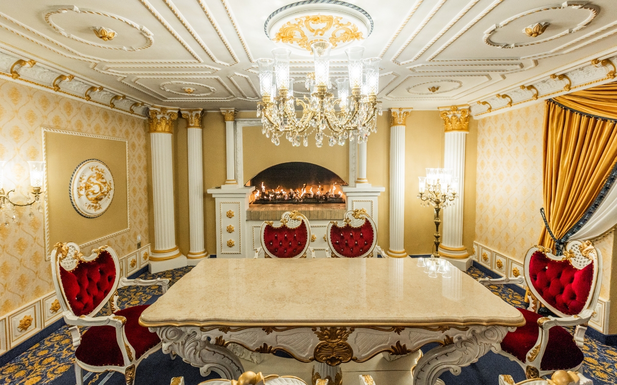 Mosiężny szklany żyrandol EL8531201PT