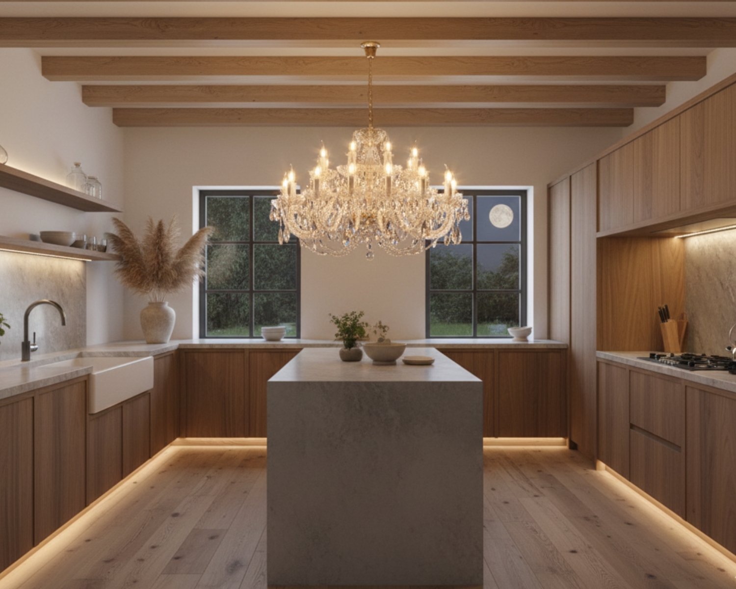 Żyrandol kryształowy EL1022402PB