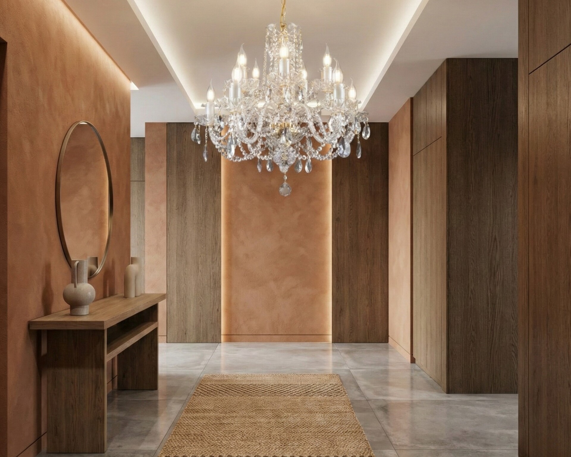 Żyrandol kryształowy EL100802PB