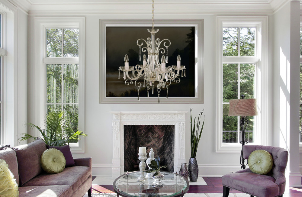 living room crystal chandelier