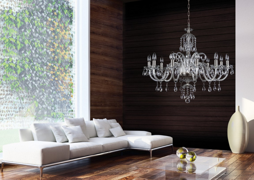 crystal chandelier modern interior