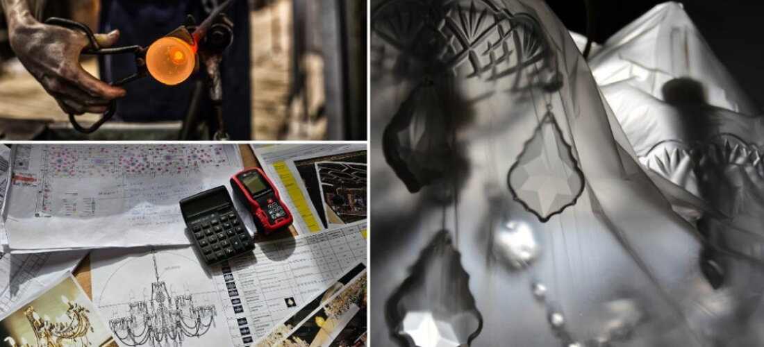 Ręczna produkcja kryształowych żyrandoli – ArtCrystal Tomeš