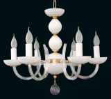 Żyrandol szklany EL422600 opal
