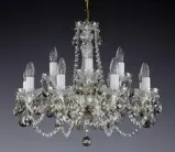 Żyrandol z kolorowymi zawieszkami L074B 8007