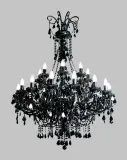 Żyrandol kryształowy czarny TX840080024