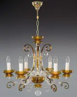 Żyrandol szklany EL414600 topas