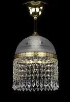 Żyrandol mosiężny z zawieszkami L331CLN