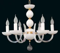 Żyrandol szklany EL422600 opal