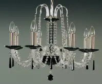 Żyrandol szklany czarny EL210803Black