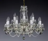 Żyrandol z kolorowymi zawieszkami L074B 8007