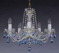 Żyrandol z kolorowymi zawieszkami L083B 6006