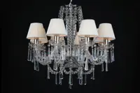 Żyrandol kryształowy LLCH08S CRYSTAL-WHITE