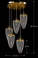 Lampa wisząca kryształowa L10027CLN