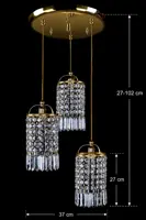 Lampa wisząca kryształowa L10028CE