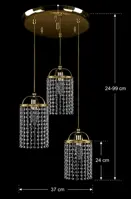 Lampa wisząca kryształowa L10032CLN