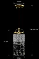 Lampa wisząca kryształowa L469CLN