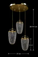 Lampa wisząca kryształowa L472CLN