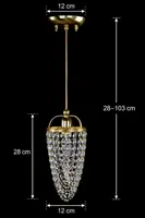 Lampa wisząca kryształowa L474CLN