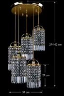 Lampa wisząca kryształowa L476CE
