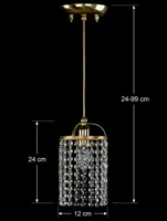 Lampa wisząca kryształowa L480CLN*