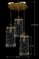 Lampa wisząca kryształowa L483CLN