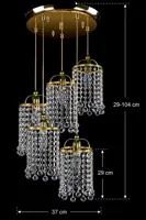 Lampa wisząca kryształowa L486CLN