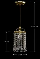 Lampa wisząca kryształowa L489CLN