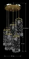 Lampa wisząca kryształowa LB071CLN