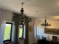 Żyrandol kryształowy czarny ATCH06A