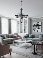 Żyrandol kryształowy czarny ATCH06A Żyrandol kryształowy czarny ATCH06A