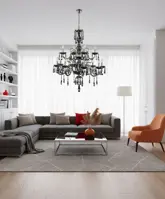 Żyrandol kryształowy czarny ATCH8+4A Żyrandol kryształowy czarny ATCH8+4A