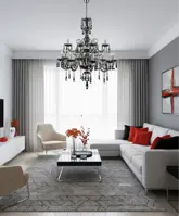 Żyrandol kryształowy czarny ATCH8+4A Żyrandol kryształowy czarny ATCH8+4A