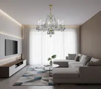 Żyrandol z ciętego szkła L031CLN