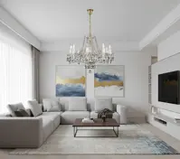 Żyrandol z ciętego szkła L031CLN