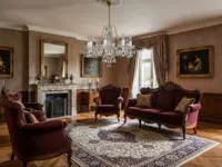 Żyrandol z ciętego szkła L031CLN