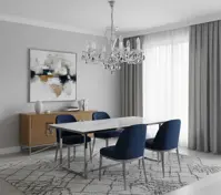 Żyrandol z ciętego szkła L032CLN