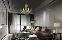 Żyrandol z ciętego szkła krzyształowego  LW142062100G  do salonu