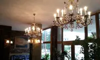 Żyrandol mosiężny L360CLN