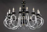 Żyrandol kryształowy czarny EL4211600BLACK