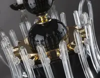 Żyrandol kryształowy czarny EL4211600BLACK