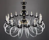 Żyrandol kryształowy czarny EL4211600BLACK