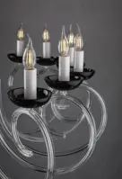 Żyrandol kryształowy czarny EL4211600BLACK