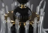 Żyrandol kryształowy czarny EL4211600BLACK