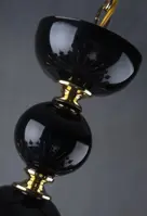 Żyrandol kryształowy czarny EL4211600BLACK