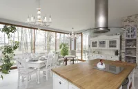 Żyrandol szklany EL422600 opal