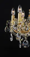 Kryształowy złoty żyrandol LLCH08-COATED-CRYSTAL-D - szczegóły