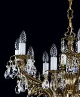 Żyrandol mosiężny L16145CLN
