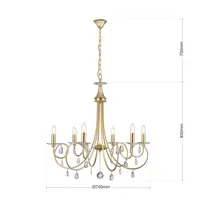 Żyrandol z ramionami z metalu OLU16706