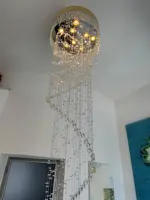 Lampa spiralna kryształowa L448CLN